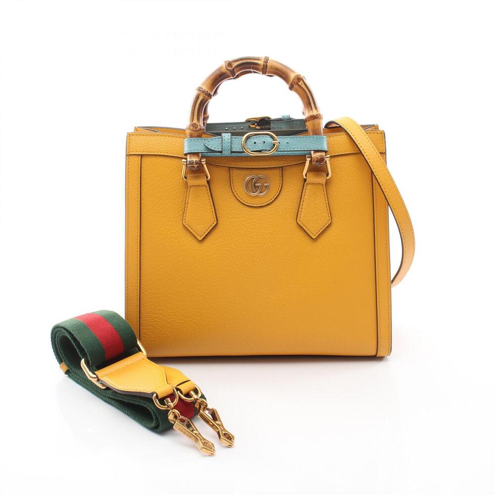 Gucci Diana Handbag Leather Yellow